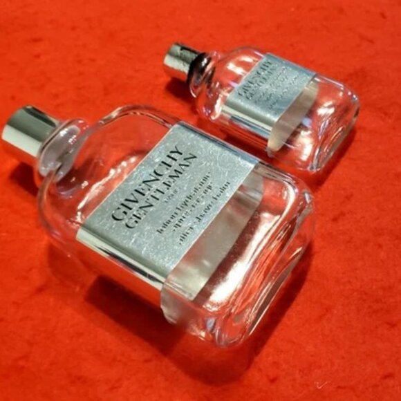 2 Rare Vtg 1970's Givenchy Gentlemen A S Balm Bottles - Paris France 2PC - VGC - Picture 3 of 5